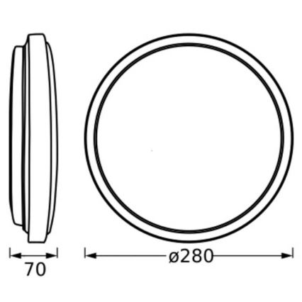 Ledvance - Φωτιστικό οροφής LED ORBIS LONDON LED/16W/230V μαύρο