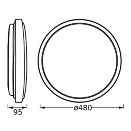 Ledvance - Φωτιστικό οροφής LED ORBIS LONDON LED/36W/230V λευκό