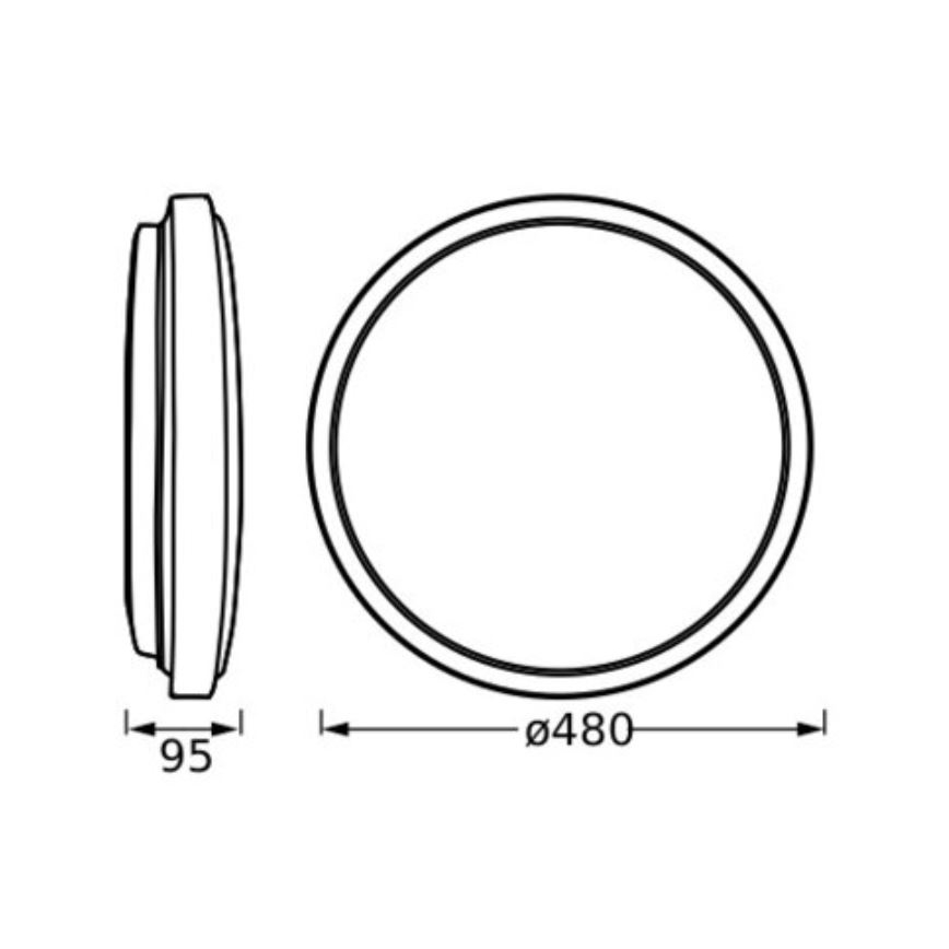 Ledvance - Φωτιστικό οροφής LED ORBIS LONDON LED/36W/230V λευκό