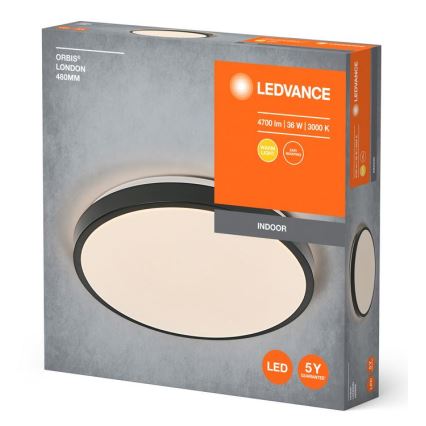 Ledvance - Φωτιστικό οροφής LED ORBIS LONDON LED/36W/230V μαύρο