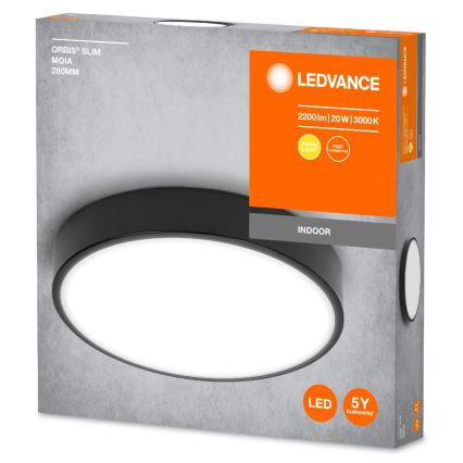 Ledvance - Φωτιστικό οροφής LED ORBIS SLIM LED/20W/230V μαύρο