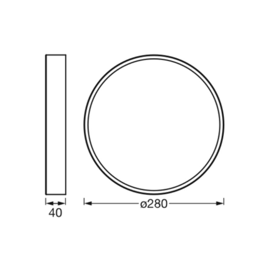 Ledvance - Φωτιστικό οροφής LED ORBIS SLIM LED/20W/230V μαύρο