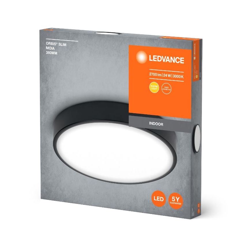Ledvance - Φωτιστικό οροφής LED ORBIS SLIM LED/24W/230V μαύρο