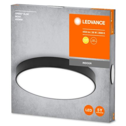 Ledvance - Φωτιστικό οροφής LED ORBIS SLIM LED/36W/230V μαύρο