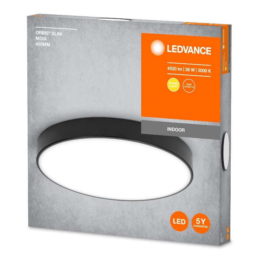 Ledvance - Φωτιστικό οροφής LED ORBIS SLIM LED/36W/230V μαύρο