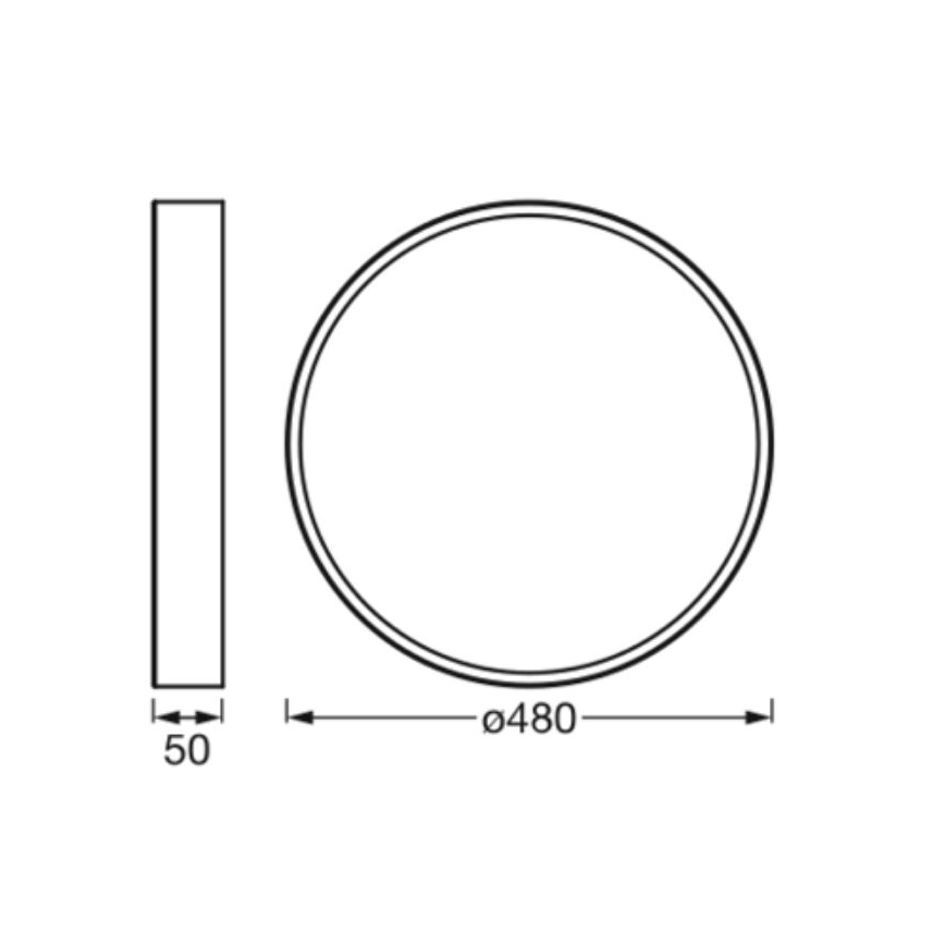 Ledvance - Φωτιστικό οροφής LED ORBIS SLIM LED/36W/230V μαύρο