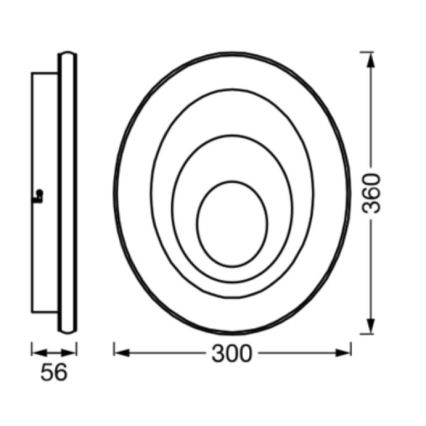 Ledvance - Φωτιστικό οροφής LED ORBIS SPIRAL LED/27W/230V