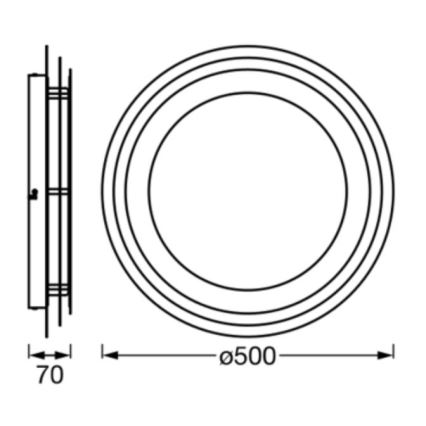 Ledvance - Φωτιστικό οροφής LED ORBIS SPIRAL LED/38W/230V