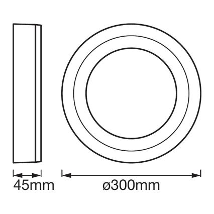 Ledvance -Φωτιστικό οροφής LED ROUND  LED/18W/230V d. 30 cm