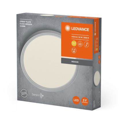 Ledvance - Φωτιστικό οροφής LED με αισθητήρα PLATE LED/32W/230V 3000K