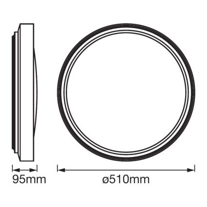 Ledvance - Φωτιστικό οροφής LED με αισθητήρα PLATE LED/32W/230V 3000K