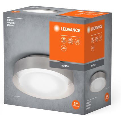 Ledvance - Φωτιστικό οροφής ORBIS MADRID 2xE27/10W/230V ματ χρώμιο