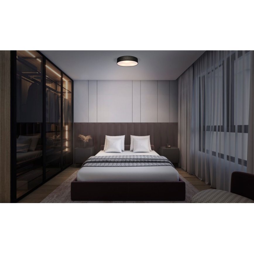 Ledvance - Φωτιστικό οροφής ORBIS ΠΑΡΙΣΙ 2xE27/25W/230V μαύρο