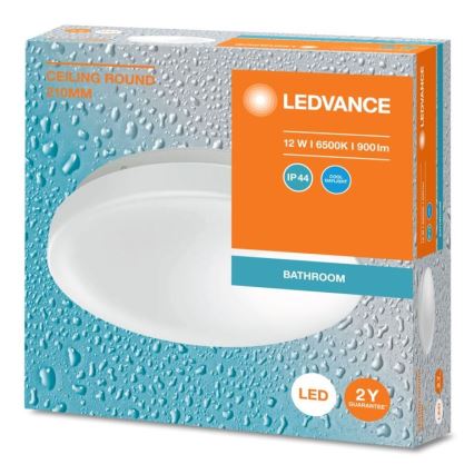 Ledvance - Φωτιστικό οροφής μπάνιου LED CEILING ROUND LED/12W/230V 6500K IP44