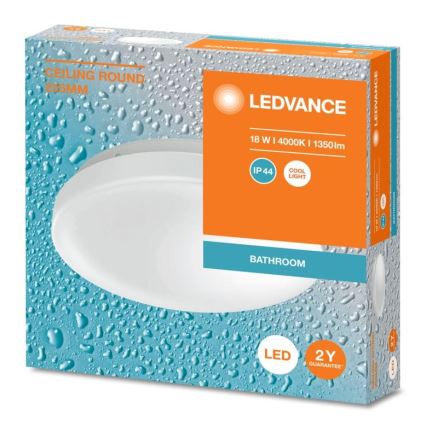 Ledvance - Φωτιστικό οροφής μπάνιου LED CEILING ROUND LED/18W/230V 4000K IP44