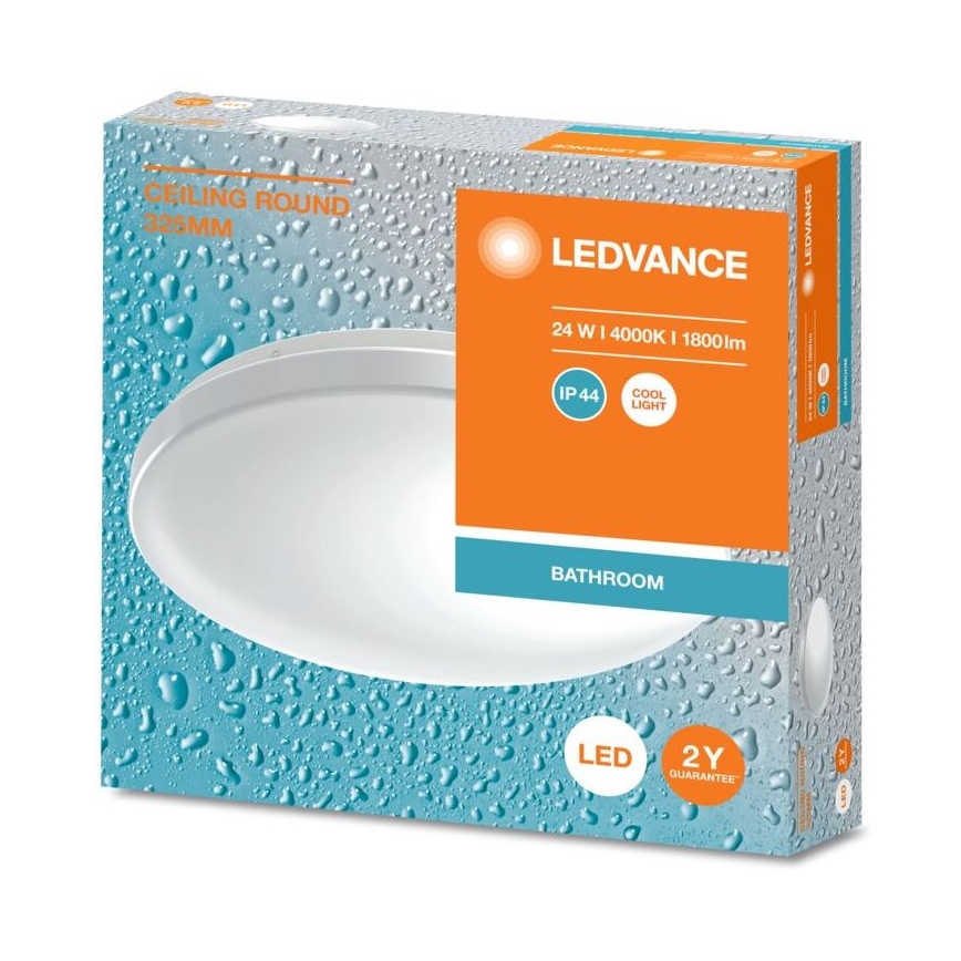 Ledvance - Φωτιστικό οροφής μπάνιου LED CEILING ROUND LED/24W/230V 4000K IP44