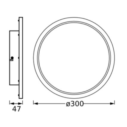 Ledvance - Φωτιστικό οροφής μπάνιου LED DISC LED/18W/230V 3000/4000K IP44