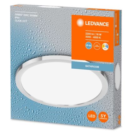 Ledvance - Φωτιστικό οροφής μπάνιου LED DISC LED/18W/230V 3000/4000K IP44