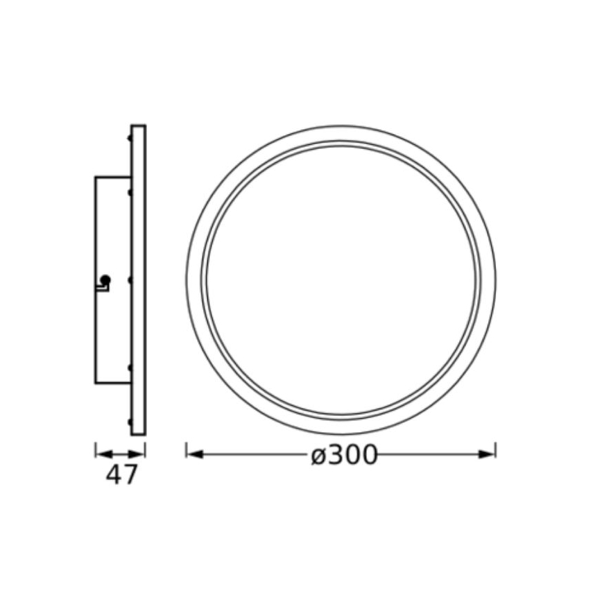 Ledvance - Φωτιστικό οροφής μπάνιου LED DISC LED/18W/230V 3000/4000K IP44