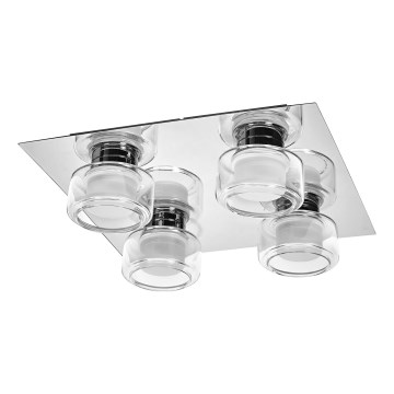 Ledvance - Φωτιστικό οροφής μπάνιου LED ORBIS FLAME 4xLED/5,5W/230V 3000/4000K IP44 χρώμιο