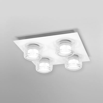 Ledvance - Φωτιστικό οροφής μπάνιου LED ORBIS FLAME 4xLED/5,5W/230V 3000/4000K IP44 λευκό