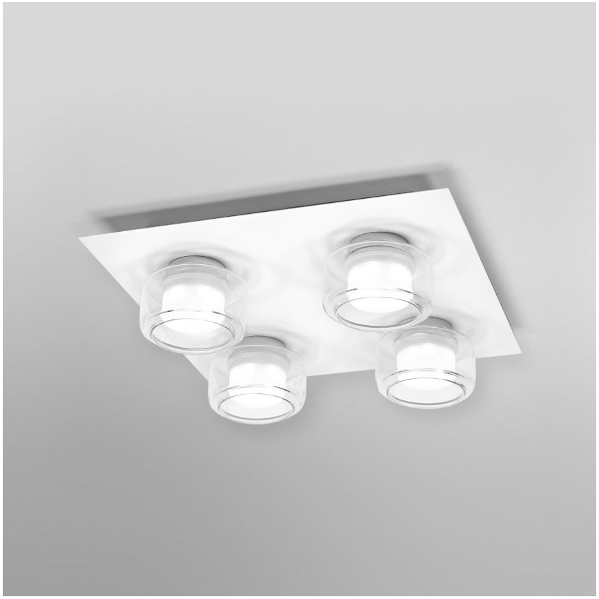 Ledvance - Φωτιστικό οροφής μπάνιου LED ORBIS FLAME 4xLED/5,5W/230V 3000/4000K IP44 λευκό
