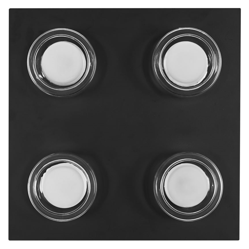 Ledvance - Φωτιστικό οροφής μπάνιου LED ORBIS FLAME 4xLED/5,5W/230V 3000/4000K IP44 μαύρο