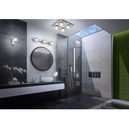 Ledvance - Φωτιστικό οροφής μπάνιου LED ORBIS FLAME 4xLED/5,5W/230V 3000/4000K IP44 χρώμιο