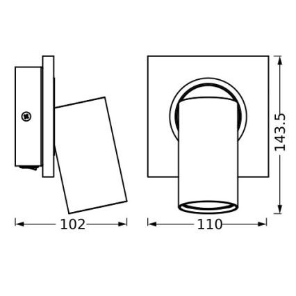 Ledvance - Φωτιστικό σποτ τοίχου LED DECOR MERCURY 1xGU10/3,4W/230V