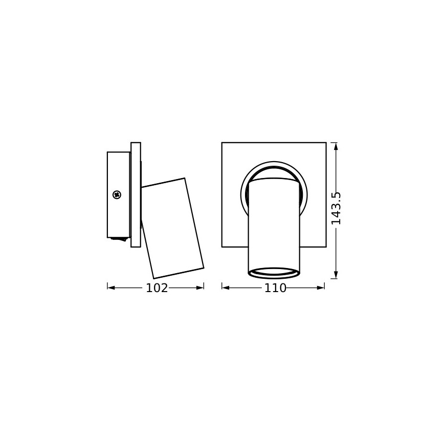 Ledvance - Φωτιστικό σποτ τοίχου LED DECOR MERCURY 1xGU10/3,4W/230V