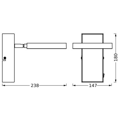 Ledvance - Φωτιστικό σποτ τοίχου LED DECOR SATURN LED/11W/230V 3000/4200/6500K