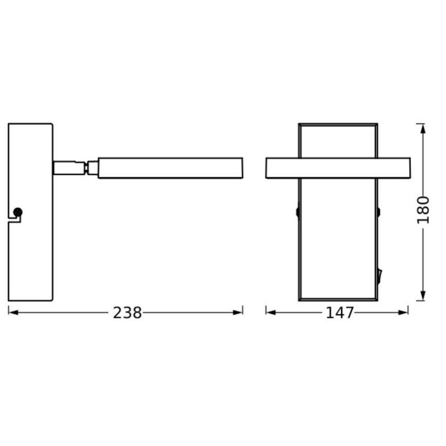 Ledvance - Φωτιστικό σποτ τοίχου LED DECOR SATURN LED/11W/230V 3000/4200/6500K