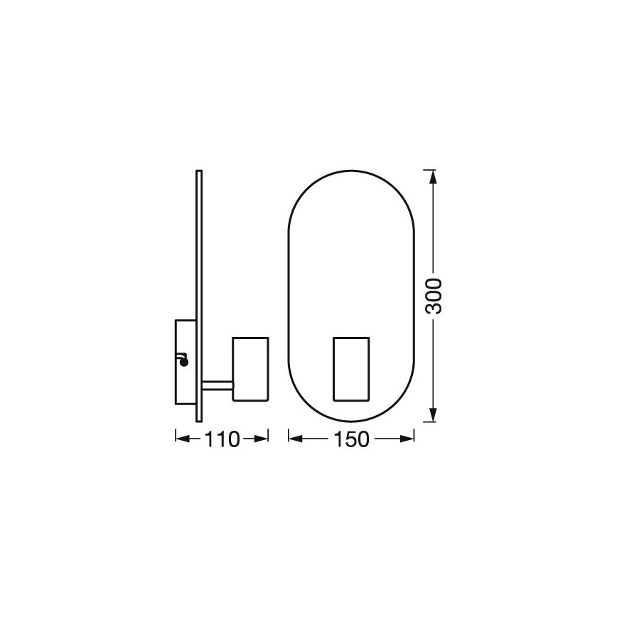 Ledvance - Φωτιστικό τοίχου DECOR WOOD 1xE27/8W/230V