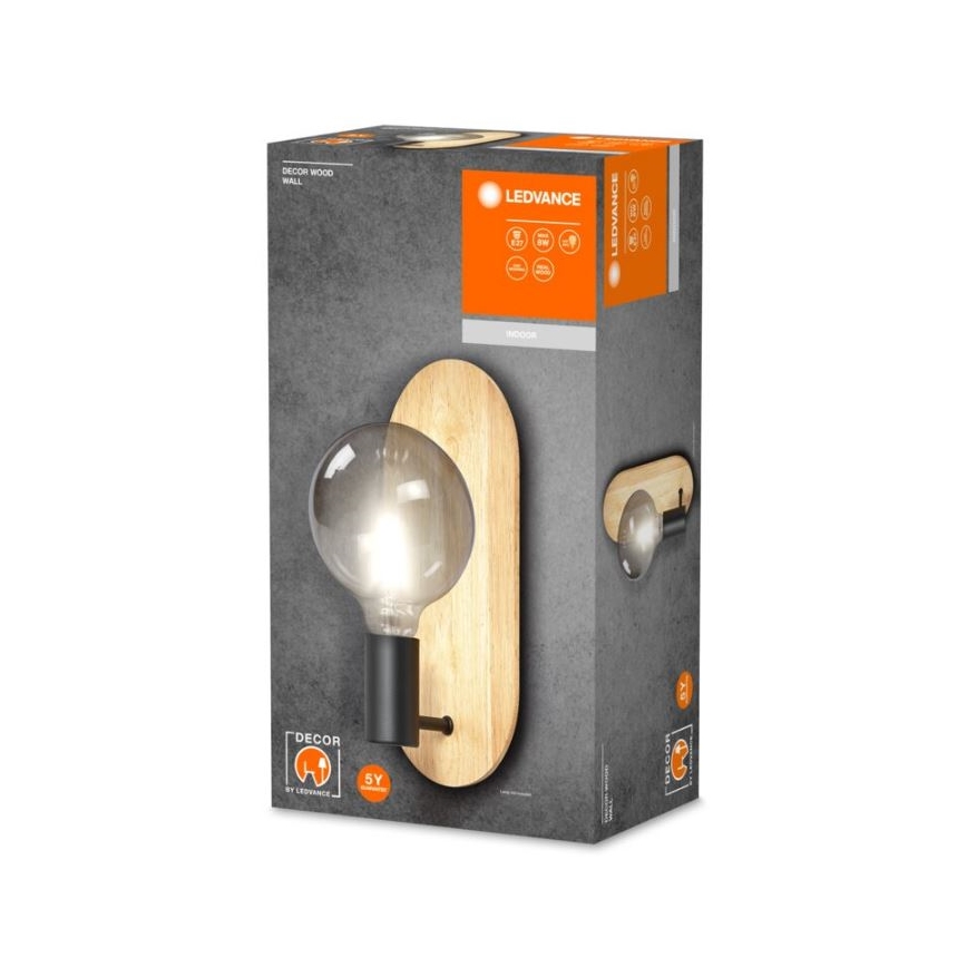 Ledvance - Φωτιστικό τοίχου DECOR WOOD 1xE27/8W/230V