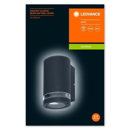 Ledvance - Φωτιστικό τοίχου εξωτερικού χώρου BEAM 1xGU10/35W/230V IP44