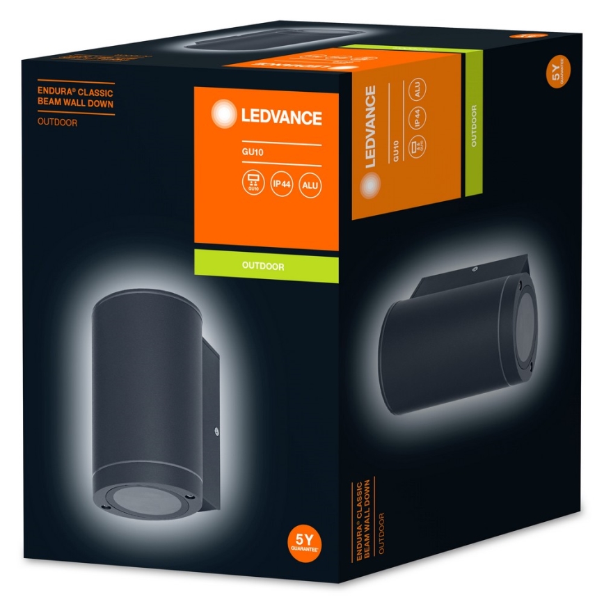 Ledvance - Φωτιστικό τοίχου εξωτερικού χώρου BEAM 1xGU10/35W/230V IP44