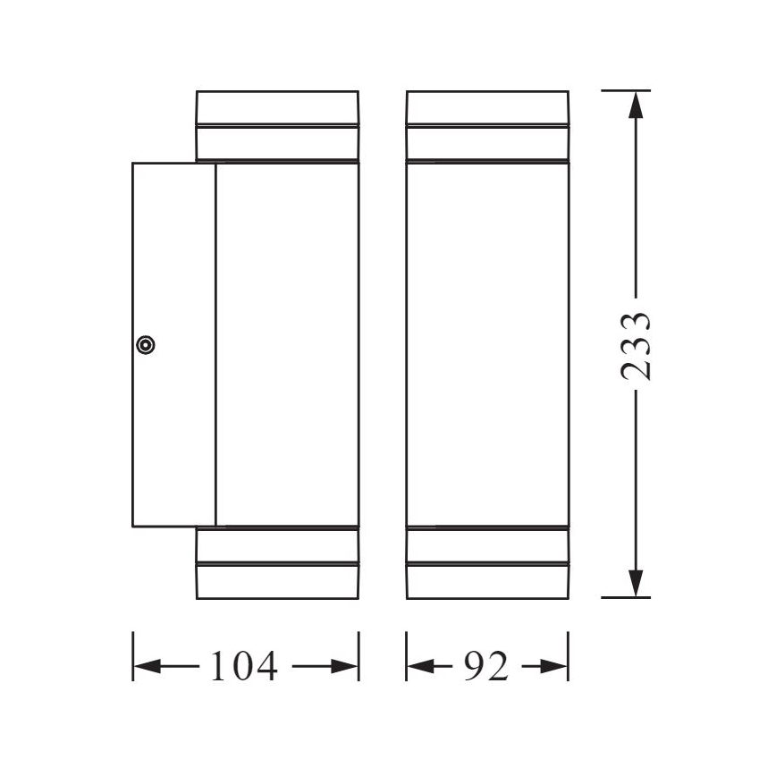 Ledvance - Φωτιστικό τοίχου εξωτερικού χώρου BEAM 2xGU10/35W/230V IP44
