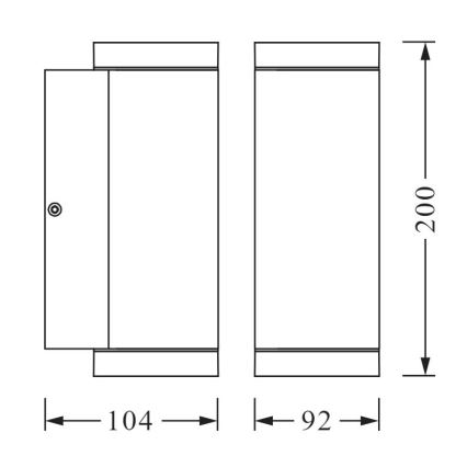 Ledvance - Φωτιστικό τοίχου εξωτερικού χώρου BEAM 2xGU10/35W/230V IP44