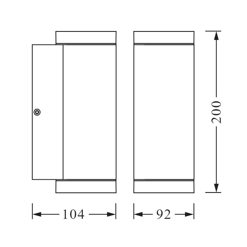 Ledvance - Φωτιστικό τοίχου εξωτερικού χώρου BEAM 2xGU10/35W/230V IP44