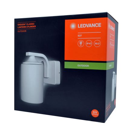 Ledvance - Φωτιστικό τοίχου εξωτερικού χώρου CYLINDER 1xE27/60W/230V IP43 λευκό