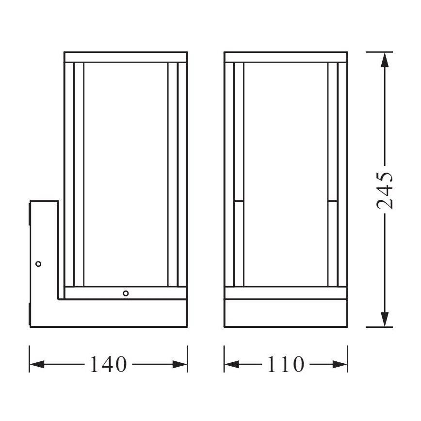 Ledvance - Φωτιστικό τοίχου εξωτερικού χώρου FRAME 1xE27/60W/230V IP44