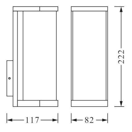 Ledvance - Φωτιστικό τοίχου εξωτερικού χώρου TUBULAR 1xE27/60W/230V IP44