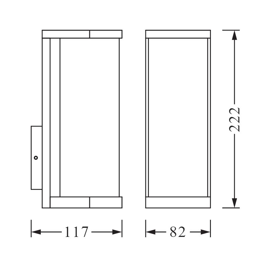 Ledvance - Φωτιστικό τοίχου εξωτερικού χώρου TUBULAR 1xE27/60W/230V IP44
