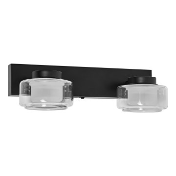 Ledvance - Φωτιστικό τοίχου μπάνιου LED ORBIS FLAME 2xLED/5,5W/230V 3000/4000K IP44 μαύρο