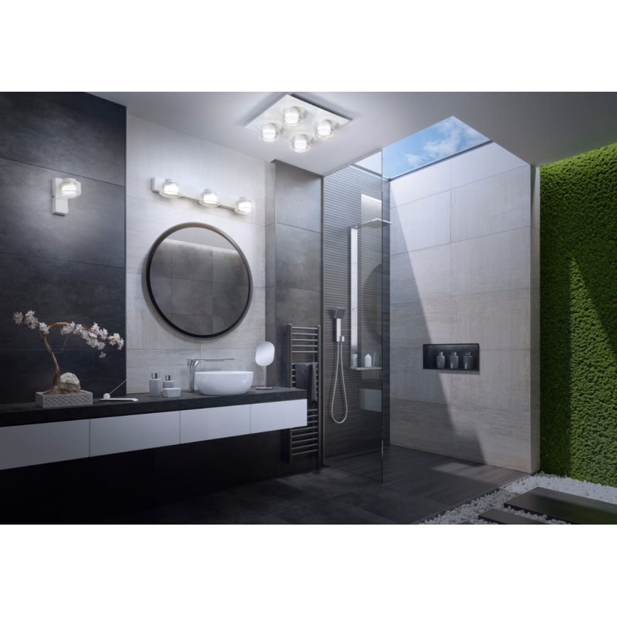 Ledvance - Φωτιστικό τοίχου μπάνιου LED ORBIS FLAME 2xLED/5,5W/230V 3000/4000K IP44 λευκό