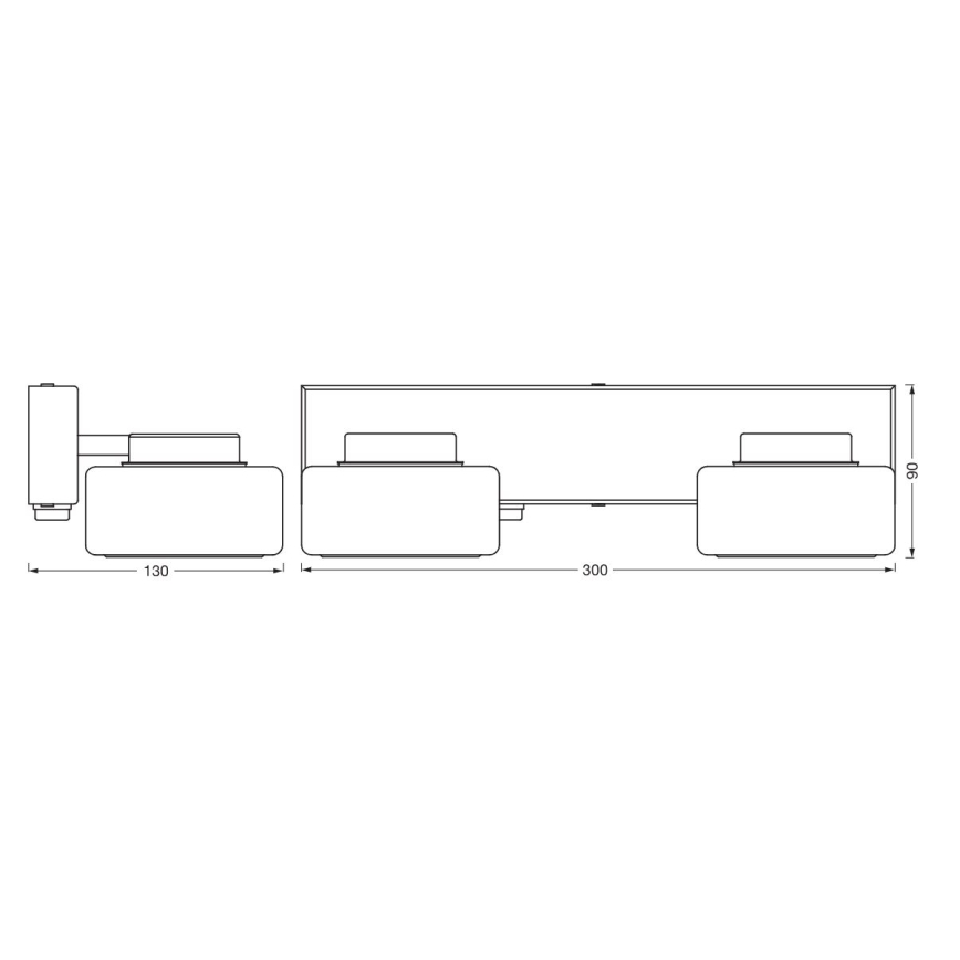 Ledvance - Φωτιστικό τοίχου μπάνιου LED ORBIS FLAME 2xLED/5,5W/230V 3000/4000K IP44 λευκό