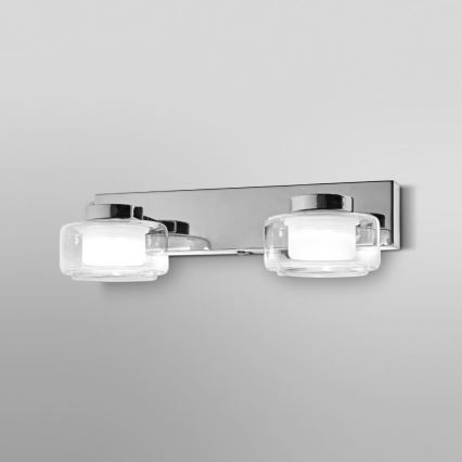 Ledvance - Φωτιστικό τοίχου μπάνιου LED ORBIS FLAME 2xLED/5,5W/230V 3000/4000K IP44 χρώμιο