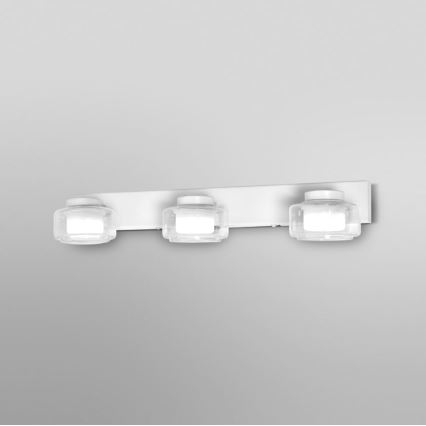 Ledvance - Φωτιστικό τοίχου μπάνιου LED ORBIS FLAME 3xLED/5,5W/230V 3000/4000K IP44 λευκό