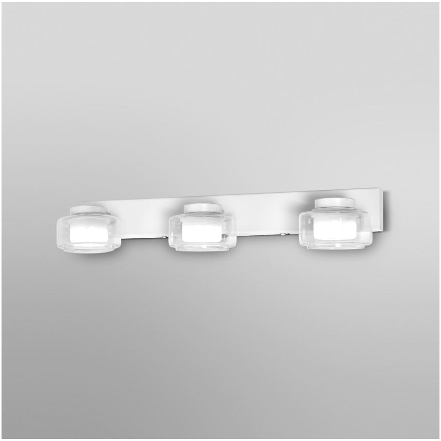Ledvance - Φωτιστικό τοίχου μπάνιου LED ORBIS FLAME 3xLED/5,5W/230V 3000/4000K IP44 λευκό