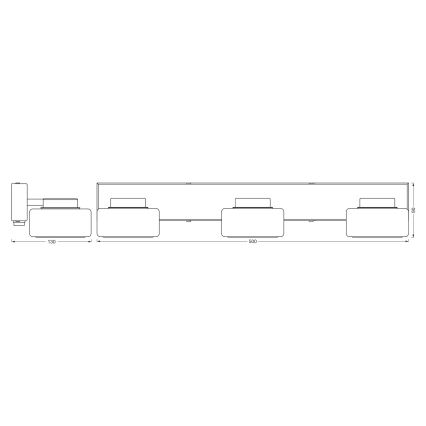 Ledvance-Φωτιστικό τοίχου μπάνιου LED ORBIS FLAME 3xLED/5,5W/230V IP44 χρώμιο